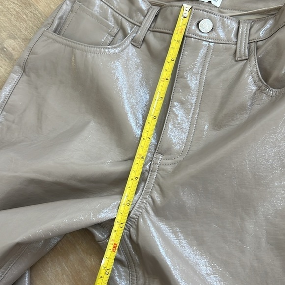 Abercrombie & Fitch 90’s Straight Ultra High Rise Curve Vegan Patent 28 6s 26 2s - Picture 9 of 12